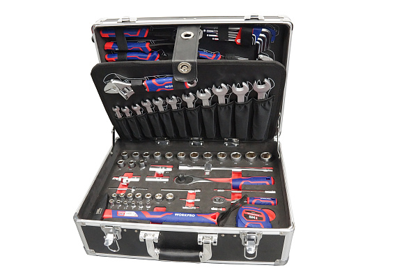 Набор инструмента метрический 145 предметов (WP209089) WORKPRO в Автопром Набор инструмента метрический 145 предметов (WP209089) WORKPRO