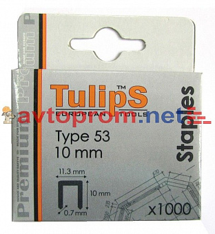 Скобы для степлера тип 53, 6мм (1000шт) "Tulips" в Автопром